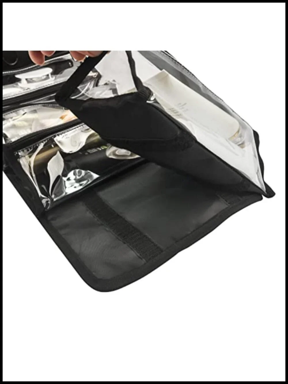 Travel Toiletry Bag Hanging Eco Polyester 4-in-1 Roll-Up Makeup Organizer with